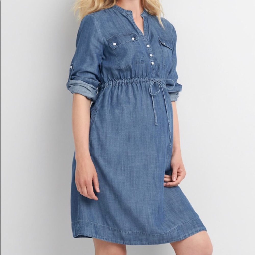 Gap maternity denim dress